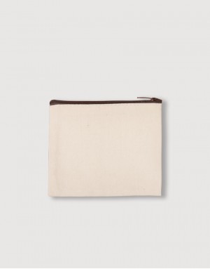 帆布零錢包-咖啡色