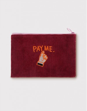絨布刺繡零錢包-4款