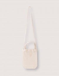 厚帆斜背兩用有底水壺袋-米白