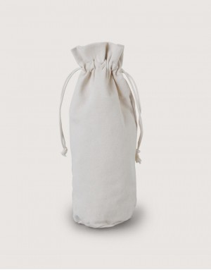 輕帆布荷葉邊圓底束口袋-大