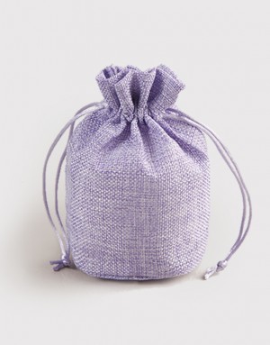 |預購|紫色仿亞麻圓底小號束口袋