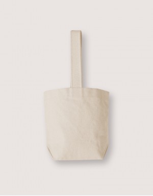 米色帆布飲料小提袋-米色織帶提把 米色帆布飲料小提袋-米色織帶提把