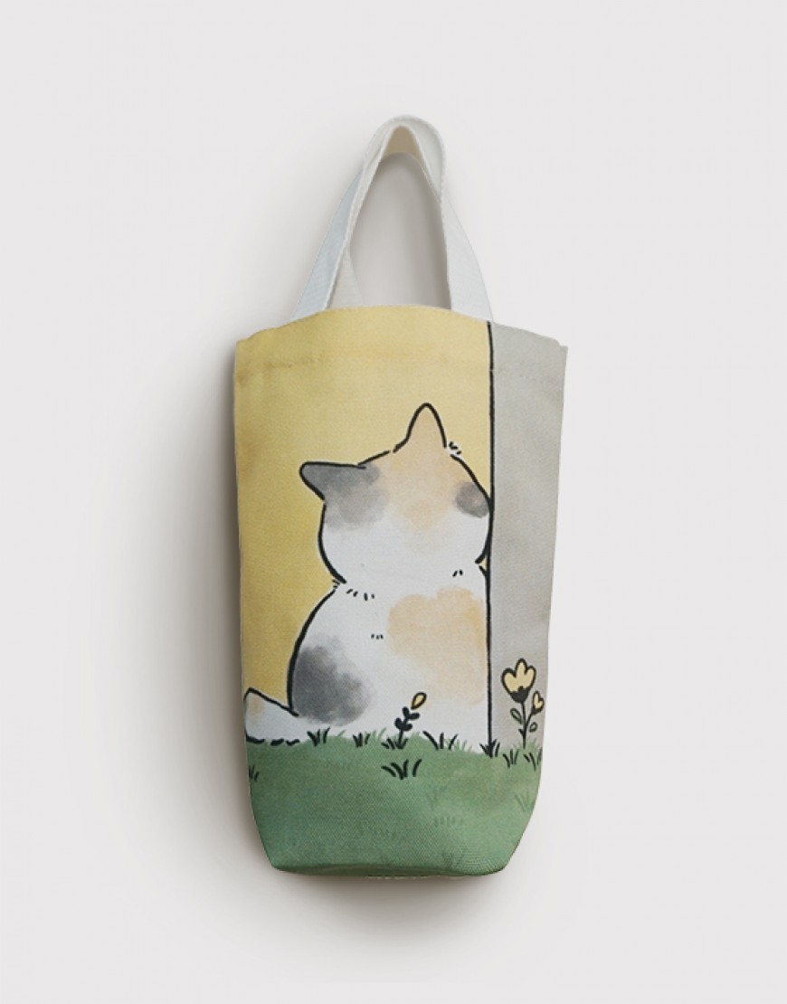 公園的小花貓水壺提袋