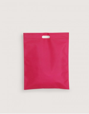 不織布直式沖口袋-桃紅色 不織布直式沖口袋-桃紅色