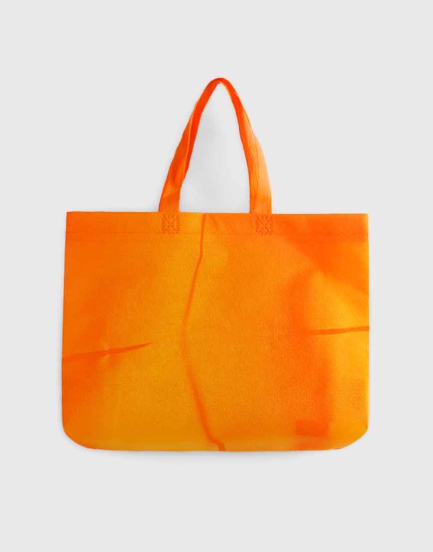 |NG特惠款| 熱壓不織布有底有側橫式袋-S-橘黃色