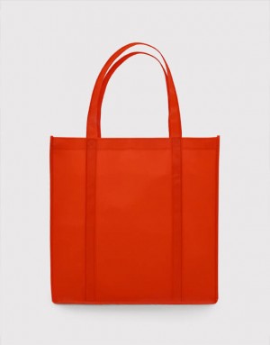 紅色立體車縫不織布袋-加固繞底