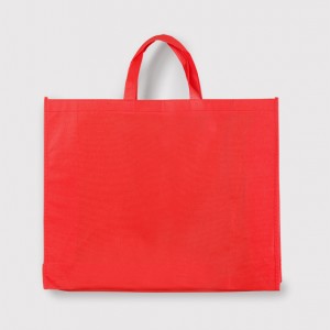 |預購|不織布橫式立體車縫提袋 - 紅色XL
