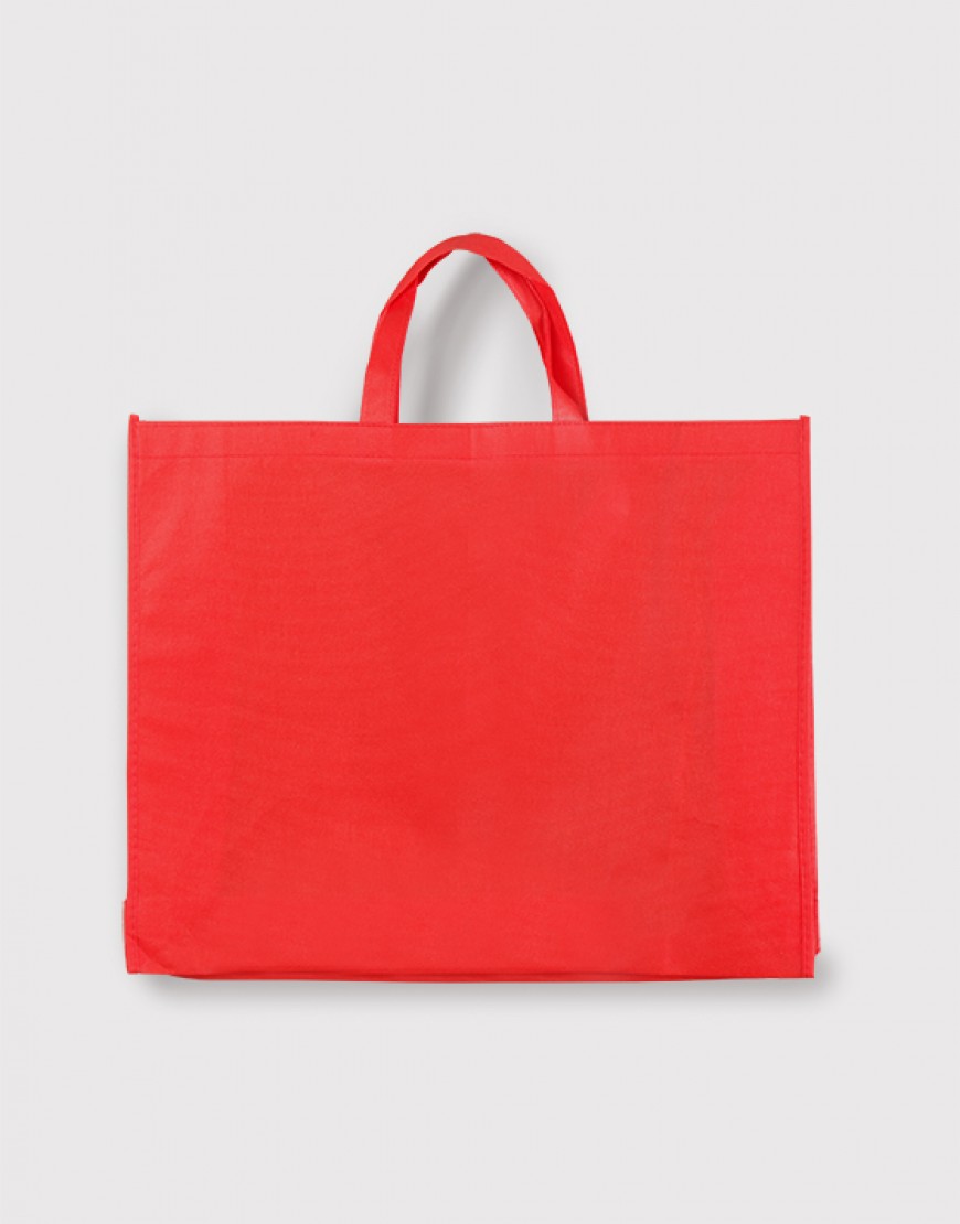 |預購|不織布橫式立體車縫提袋 - 紅色XL