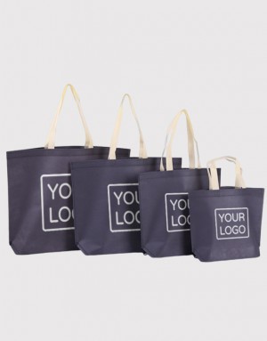 |客製|橫式雙拼提袋色有底無側袋-灰|請洽詢|