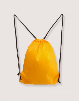 尼龍布210D束口後背包-黃色 尼龍布210D束口後背包-黃色