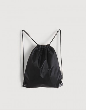 |缺貨|尼龍布210D束口後背包 - 黑色