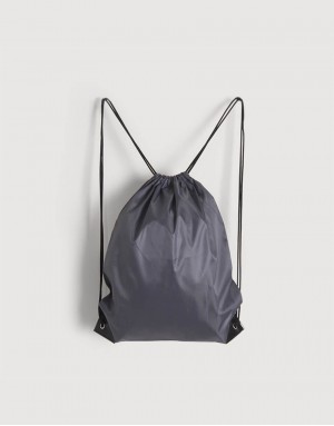 尼龍布210D束口後背包-深灰色 尼龍布210D束口後背包-深灰色