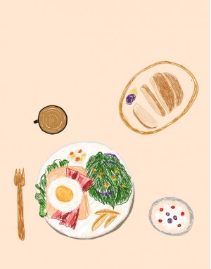 |預購|早午餐布簾-ブランチ02