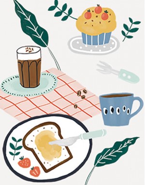 |預購|早午餐布簾-ブランチ04