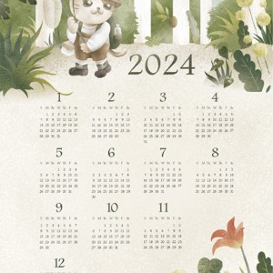 2024布年曆 - 綠林小貓