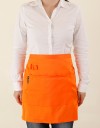 滌綸斜紋半身圍裙兩口袋+筆插款-橘色