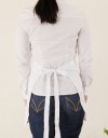 滌綸斜紋半身圍裙兩口袋+筆插款-白色