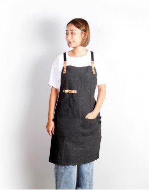 |預購| 滌帆真皮交叉織帶圍裙-3色