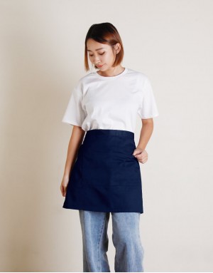 滌帆加厚斜紋雙口袋半身圍裙-9色 滌帆加厚斜紋雙口袋半身圍裙-9色