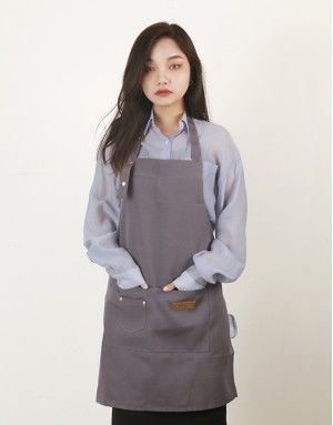 防潑水繞頸三扣圍裙-深灰