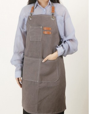 職人厚帆圍裙-灰色