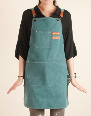 職人厚帆圍裙-翠綠