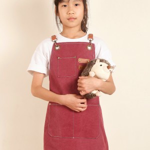 |預購| 職人兒童水洗厚帆圍裙-酒紅