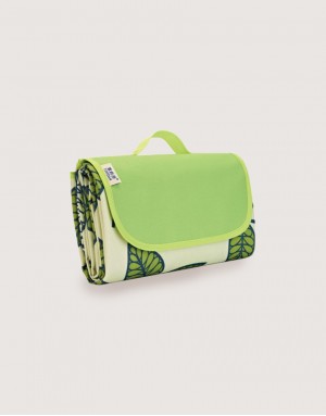 手提式牛津布防水防潮野餐墊-綠葉子 手提式牛津布防水防潮野餐墊-綠葉子