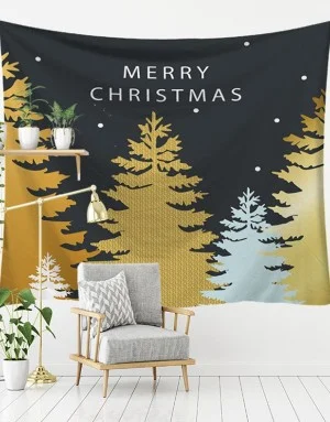 金色聖誕樹掛簾