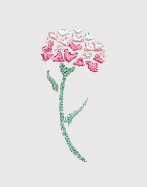 |刺繡|母愛康乃馨 |刺繡|母愛康乃馨