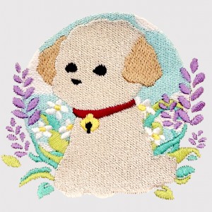 |刺繡|風和日麗狗狗