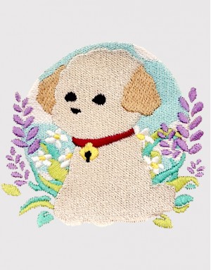 |刺繡|風和日麗狗狗