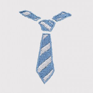 |刺繡|藍色領帶