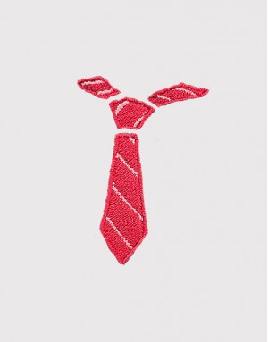 |刺繡|紅色領帶