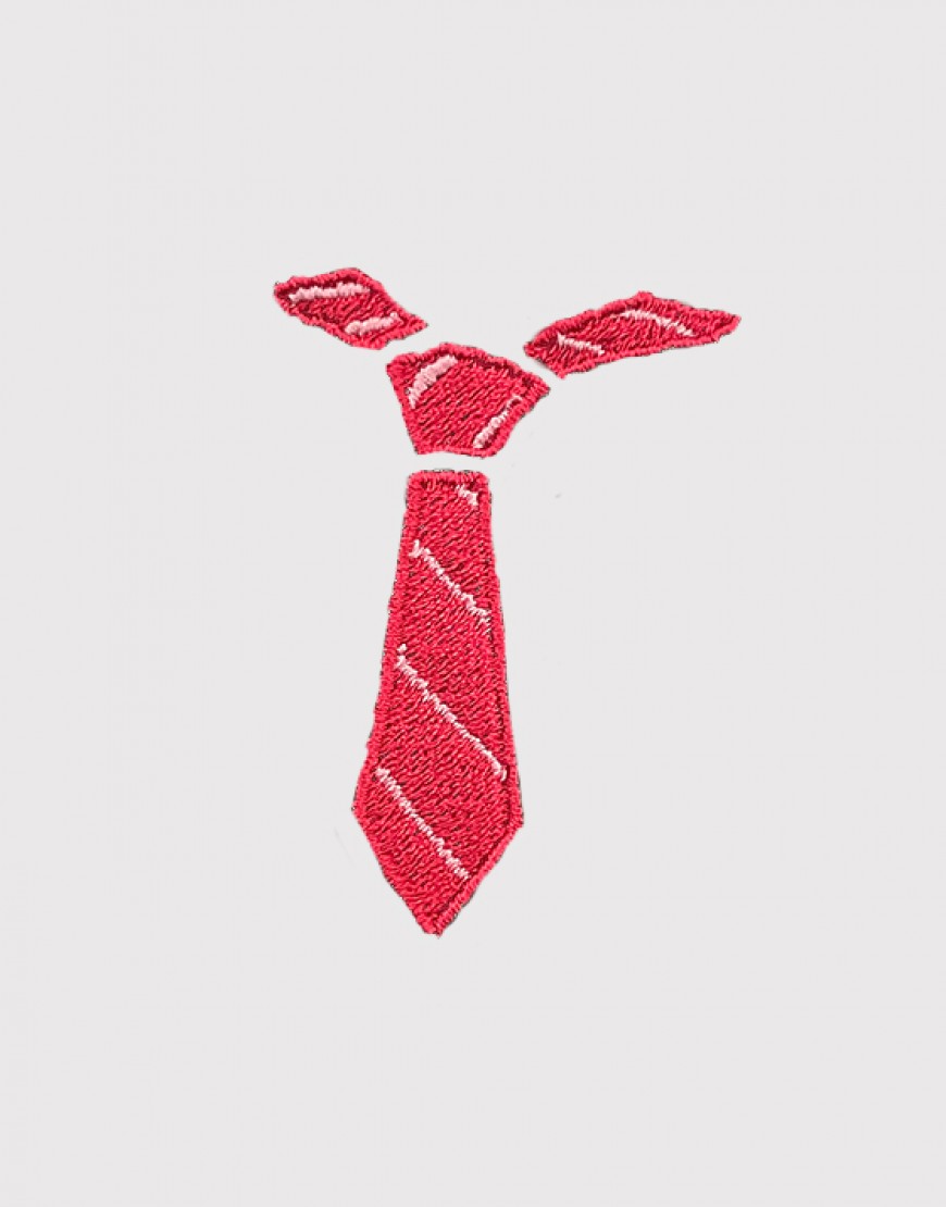 |刺繡|紅色領帶