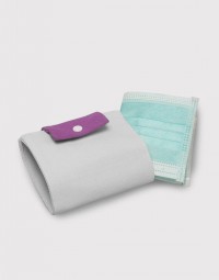 灰底口罩暫放套-3色