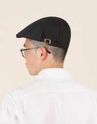 黑色可調節貝雷帽