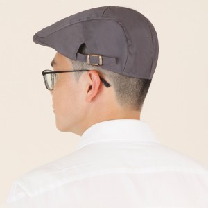 深灰色可調節貝雷帽