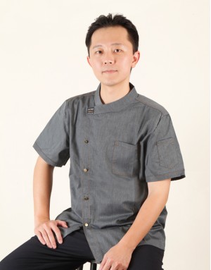 高級短袖側排釦廚師服-有口袋 (黑/白/灰) 高級短袖側排釦廚師服-有口袋 (黑/白/灰)