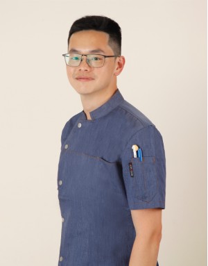 牛仔短袖廚師服 (黑/白/灰/藍) 牛仔短袖廚師服 (黑/白/灰/藍)