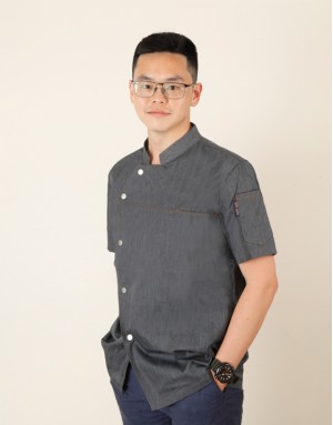 牛仔短袖廚師服 (黑/白/灰/藍) 牛仔短袖廚師服 (黑/白/灰/藍)