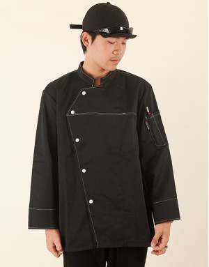 牛仔長袖廚師服 (黑/白/灰/藍) 牛仔長袖廚師服 (黑/白/灰/藍)