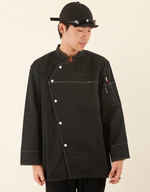 牛仔長袖廚師服 (黑/白/灰/藍) 牛仔長袖廚師服 (黑/白/灰/藍)