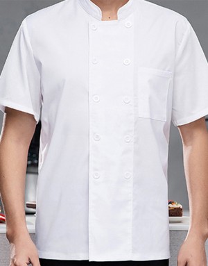 背全網短袖透氣廚師服