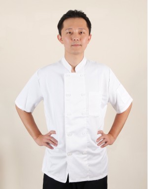 短袖雙排釦廚師服 (黑/白/酒紅) 短袖雙排釦廚師服 (黑/白/酒紅)