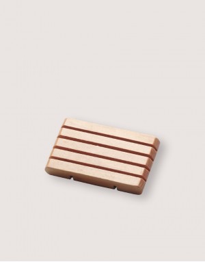 木製皂盤|橫條圓角款|