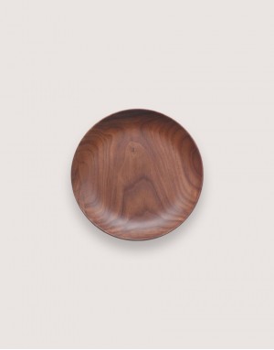 圓型胡桃木盤