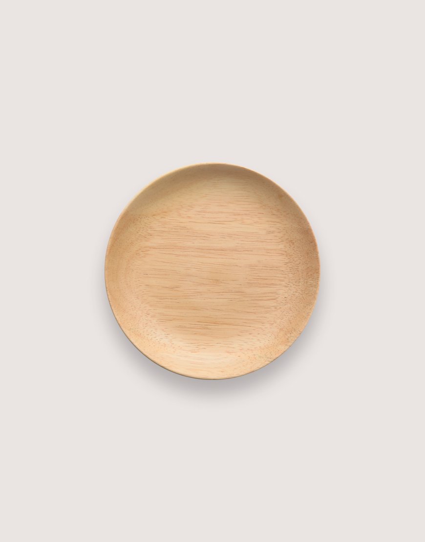 圓型橡膠木盤-小
