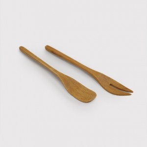 橡膠木抹刀叉組