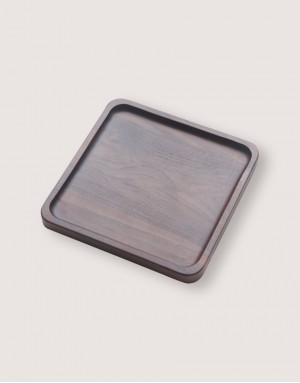 方形胡桃木托盤